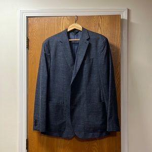 Banana Republic Mens Slim Fit Coat Suit Jacket Blue 42R